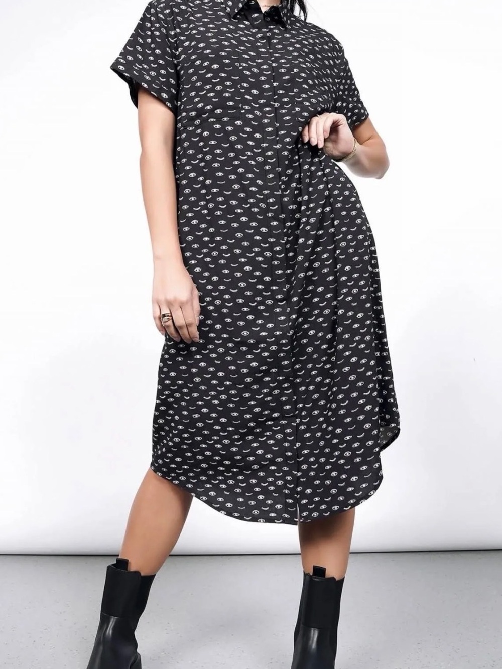Wildfang Empower Shirt Dress - Wink
